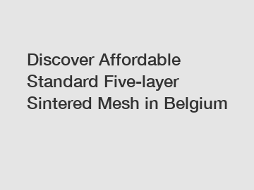 Discover Affordable Standard Five-layer Sintered Mesh in Belgium