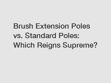 Brush Extension Poles vs. Standard Poles: Which Reigns Supreme?