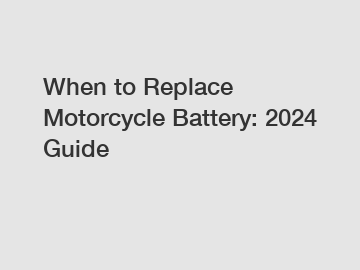 When to Replace Motorcycle Battery: 2024 Guide