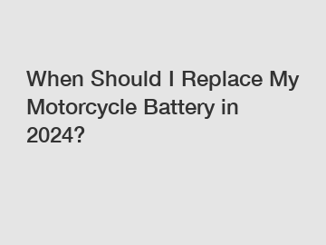 When Should I Replace My Motorcycle Battery in 2024?