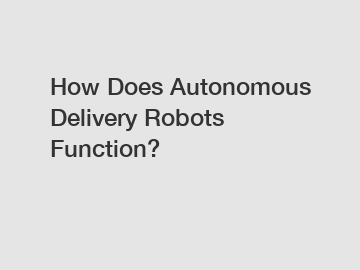 How Does Autonomous Delivery Robots Function?