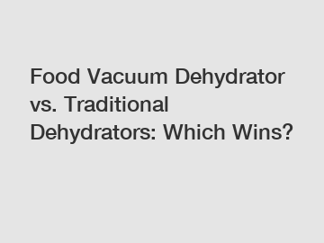 Food Vacuum Dehydrator vs. Traditional Dehydrators: Which Wins?