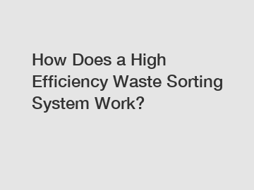 How Does a High Efficiency Waste Sorting System Work?