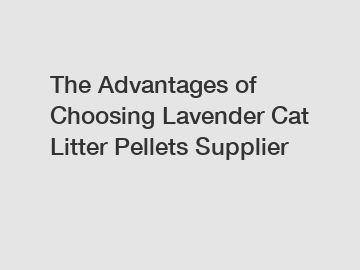 The Advantages of Choosing Lavender Cat Litter Pellets Supplier