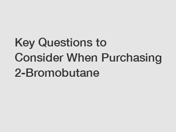 Key Questions to Consider When Purchasing 2-Bromobutane