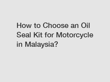 How to Choose an Oil Seal Kit for Motorcycle in Malaysia?