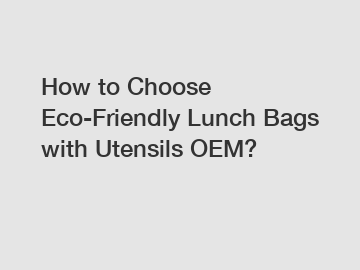 How to Choose Eco-Friendly Lunch Bags with Utensils OEM?