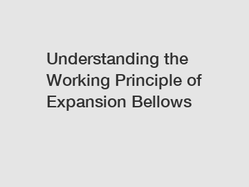 Understanding the Working Principle of Expansion Bellows