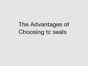 The Advantages of Choosing tc seals