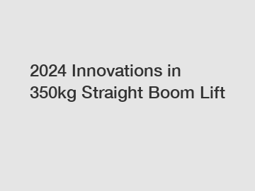 2024 Innovations in 350kg Straight Boom Lift