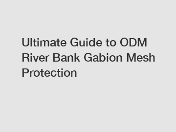 Ultimate Guide to ODM River Bank Gabion Mesh Protection Ultimate Guide to ODM River Bank Gabion Mesh Protection