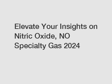 Elevate Your Insights on Nitric Oxide, NO Specialty Gas 2024