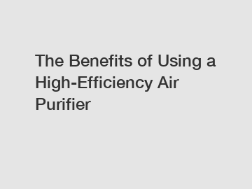 The Benefits of Using a High-Efficiency Air Purifier