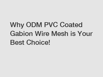 Why ODM PVC Coated Gabion Wire Mesh is Your Best Choice!
