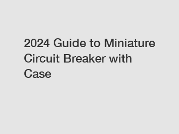 2024 Guide to Miniature Circuit Breaker with Case