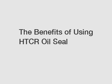 The Benefits of Using HTCR Oil Seal