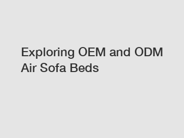 Exploring OEM and ODM Air Sofa Beds