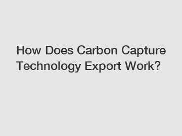 How Does Carbon Capture Technology Export Work?