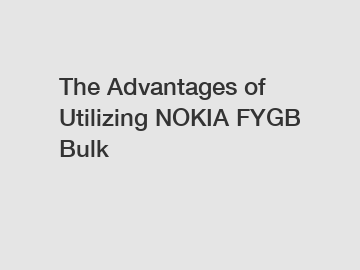 The Advantages of Utilizing NOKIA FYGB Bulk