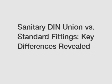 Sanitary DIN Union vs. Standard Fittings: Key Differences Revealed