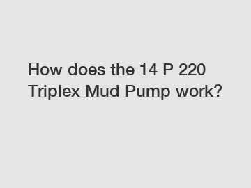 How does the 14 P 220 Triplex Mud Pump work?