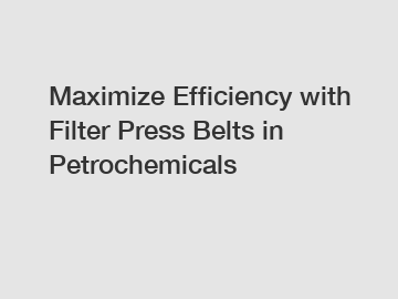 Maximize Efficiency with Filter Press Belts in Petrochemicals