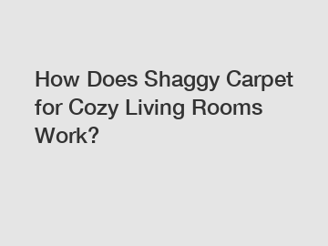 How Does Shaggy Carpet for Cozy Living Rooms Work?