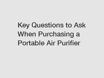 Key Questions to Ask When Purchasing a Portable Air Purifier