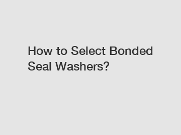 How to Select Bonded Seal Washers?