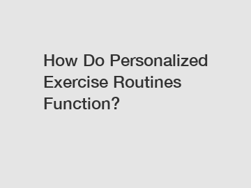 How Do Personalized Exercise Routines Function?