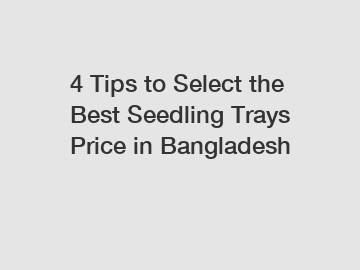 4 Tips to Select the Best Seedling Trays Price in Bangladesh