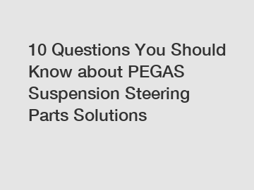 10 Questions You Should Know about PEGAS Suspension Steering Parts Solutions