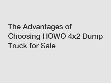 The Advantages of Choosing HOWO 4x2 Dump Truck for Sale