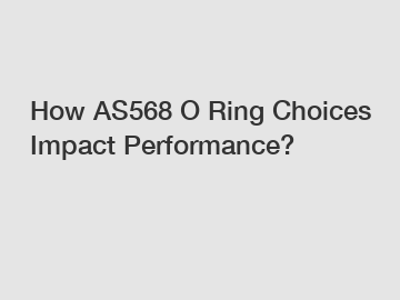How AS568 O Ring Choices Impact Performance?