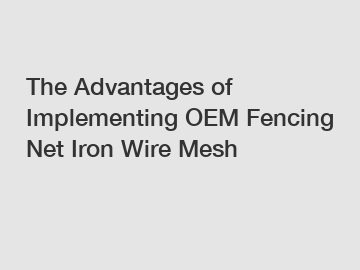 The Advantages of Implementing OEM Fencing Net Iron Wire Mesh