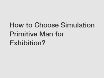 How to Choose Simulation Primitive Man for Exhibition?