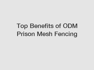Top Benefits of ODM Prison Mesh Fencing