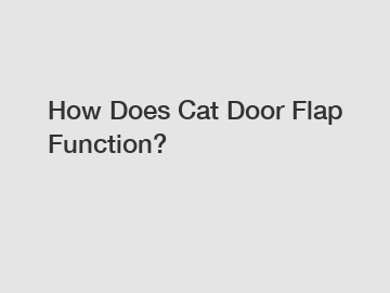 How Does Cat Door Flap Function?