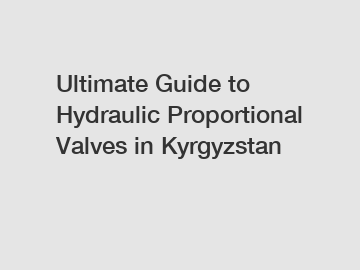 Ultimate Guide to Hydraulic Proportional Valves in Kyrgyzstan