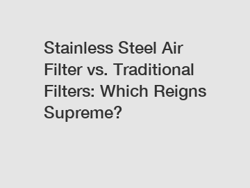 Stainless Steel Air Filter vs. Traditional Filters: Which Reigns Supreme?