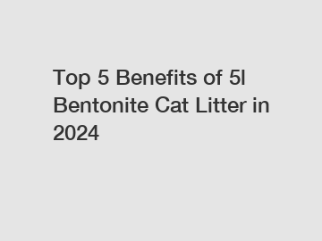 Top 5 Benefits of 5l Bentonite Cat Litter in 2024