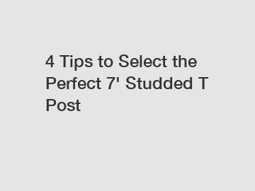 4 Tips to Select the Perfect 7' Studded T Post