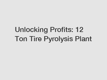 Unlocking Profits: 12 Ton Tire Pyrolysis Plant