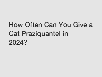 How Often Can You Give a Cat Praziquantel in 2024?