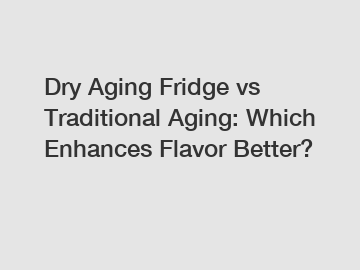 Dry Aging Fridge vs Traditional Aging: Which Enhances Flavor Better?