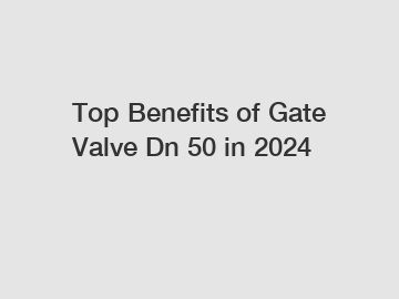Top Benefits of Gate Valve Dn 50 in 2024