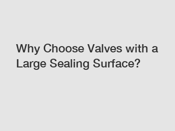 Why Choose Valves with a Large Sealing Surface?