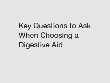 Key Questions to Ask When Choosing a Digestive Aid