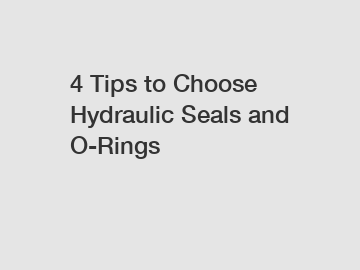 4 Tips to Choose Hydraulic Seals and O-Rings