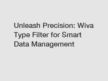 Unleash Precision: Wiva Type Filter for Smart Data Management